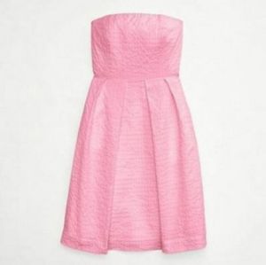 J Crew Pink Embossed Cotton Lorelei Dress